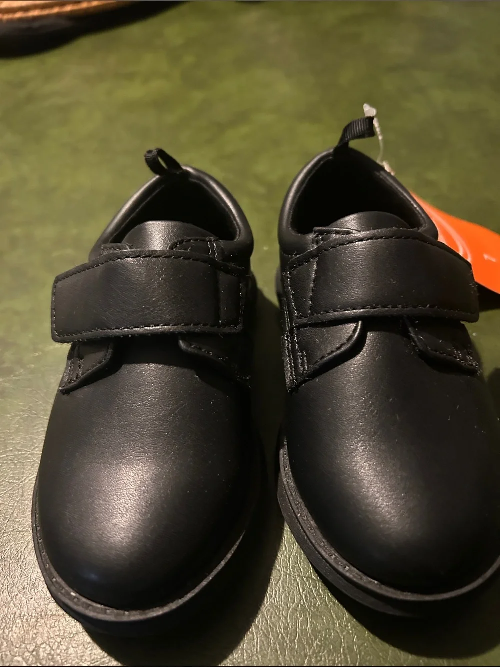wonder nation Black Hook-and-Loop Kids Dress Shoes
